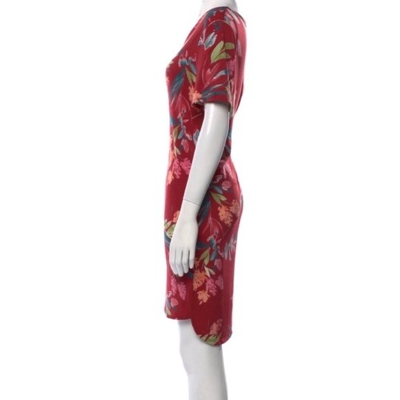 Christian Siriano rust tropical print dress size large - Picture 2 of 7